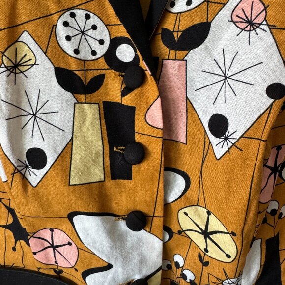 Modcloth x Dupenny Atomic Retro Brunch Dress Mid Mod Side Pockets Fit & Flare - Picture 15 of 16